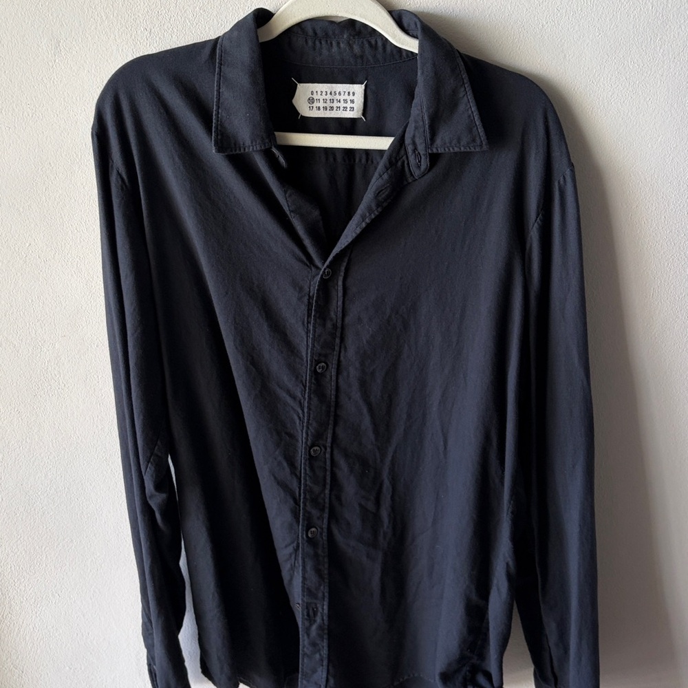 BESPOKE /2003 Maison Martin Margiela Line 10 Black Shirt - IT 52 / US XL